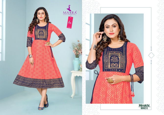 Mayra Mirakhi Wholesale Anarkali Kurti Catalog